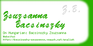 zsuzsanna bacsinszky business card